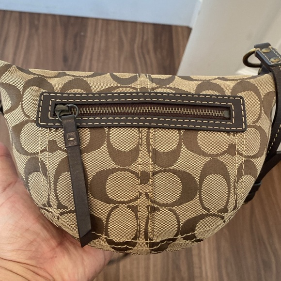 Coach Crossbody Mini Swing Brown & Khaki Bag - Picture 6 of 13